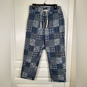 BTFL Studio Jogger Pants Patchwork Front Back Pockets ONE OF A KIND Size Large